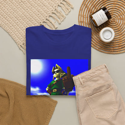 Cool Link Flipping The Bird Tee