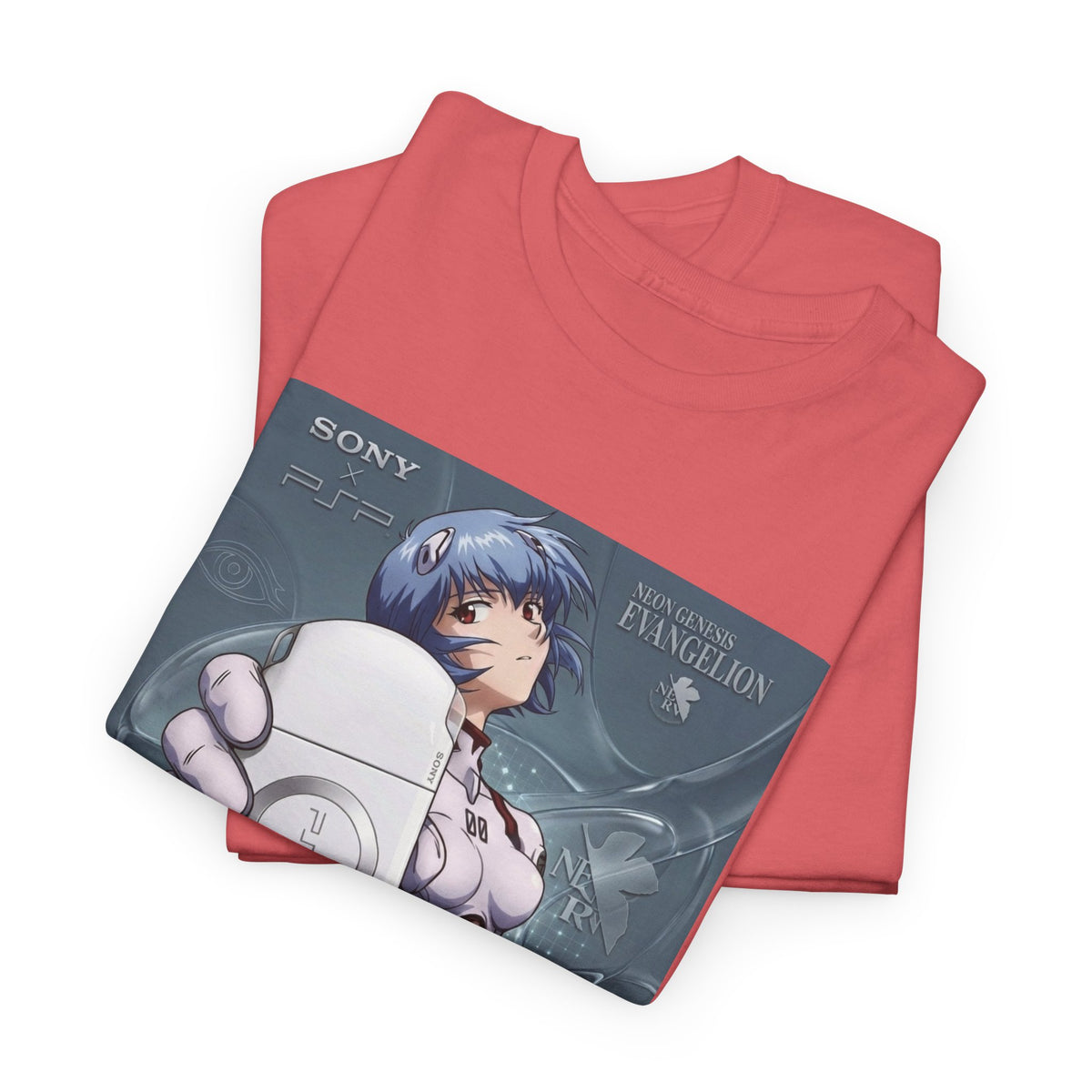 Rei Ayanami Holds PSP Collaboration Tee