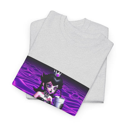 Goth Peach Wading In Purple Waves