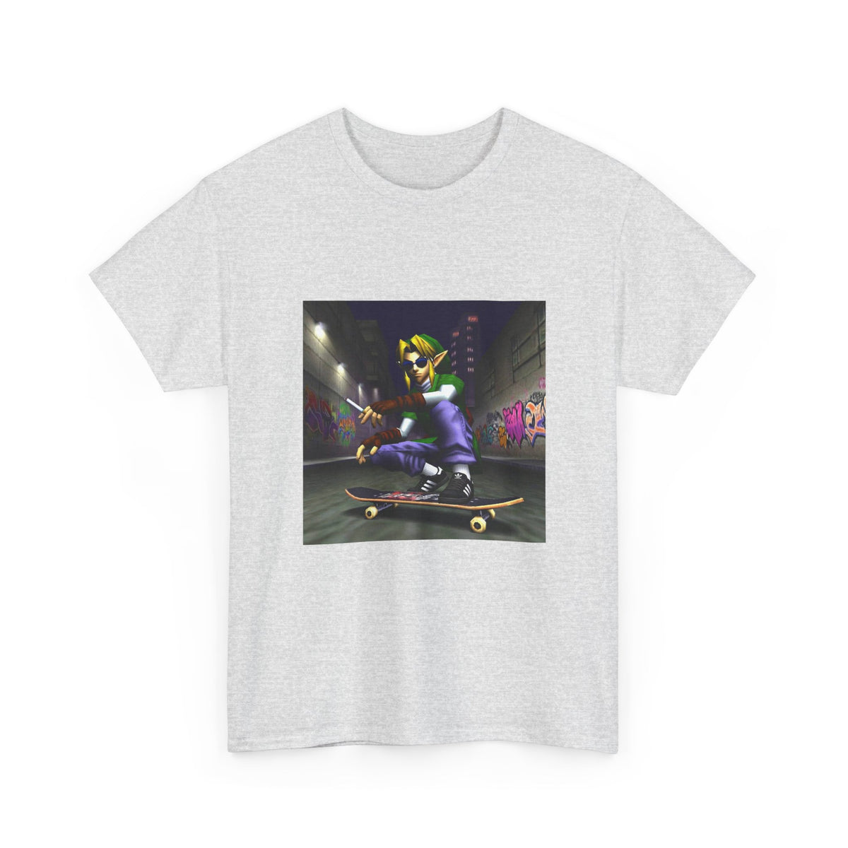 Link Skater Smoking In Alley Tee