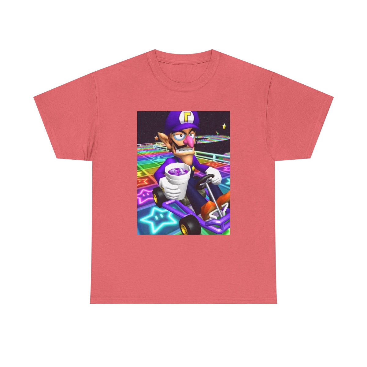 Waluigi Sipping Lean On Rainbow Road Tee (Design 4)