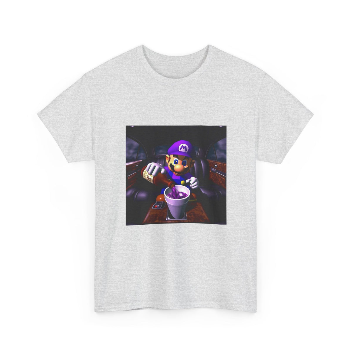 Waluigi Pouring Purple Drank In Limo Tee