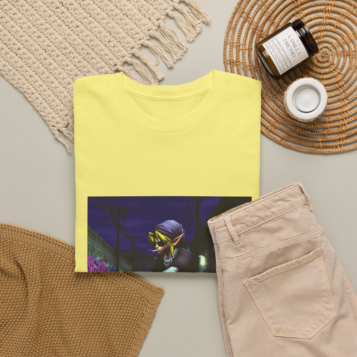 Edgy Link Skater Smoking Alley Tee