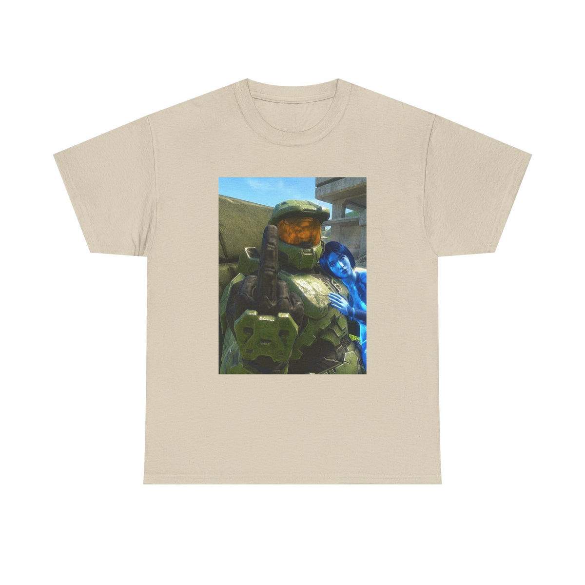 Chief & Cortana Flipping The Bird Tee