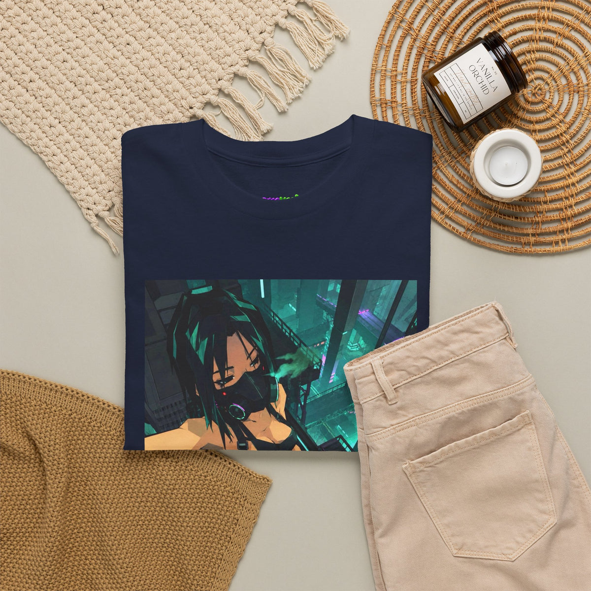 Midnight Ember Leaf Graphic Tee