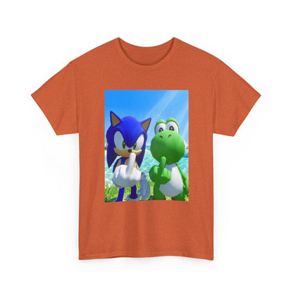 Sonic And Yoshi Flipping Off On The Beach