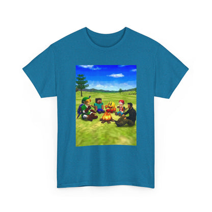 Iconic Gamers Smoking Around Campfire