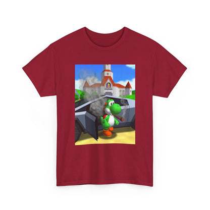 Yoshi Puffing Blunt At Peach's Castle
