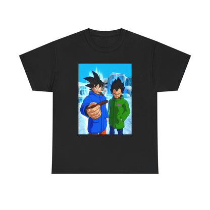 Goku and Vegeta Chilling in Icy Scene Tee
