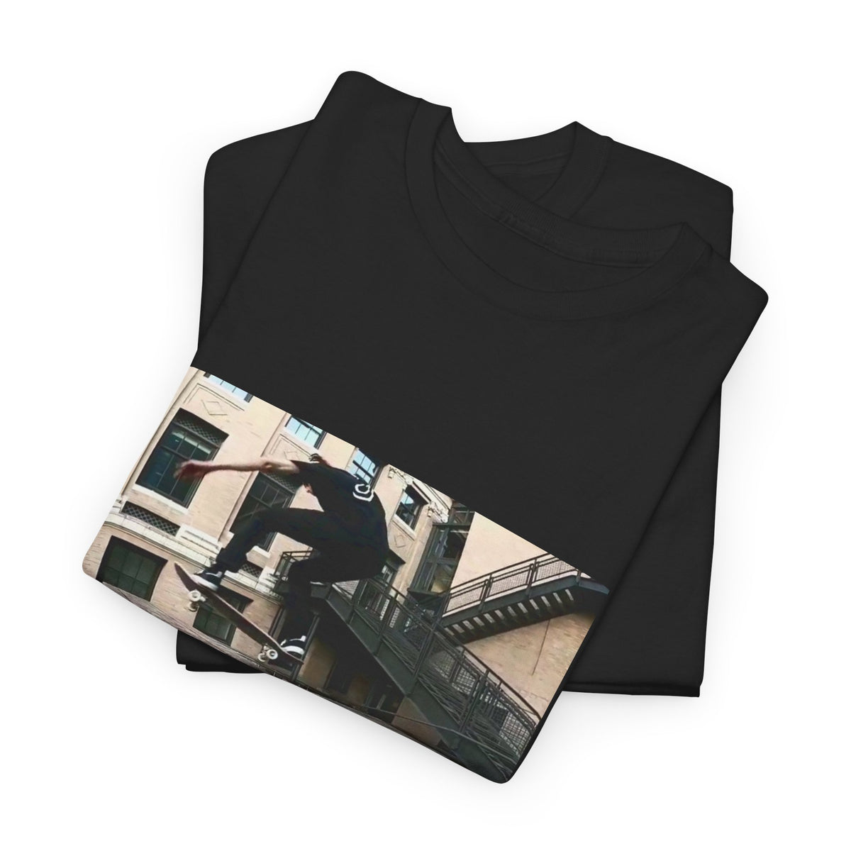 Skater Riding Through Cloud Passage Tee