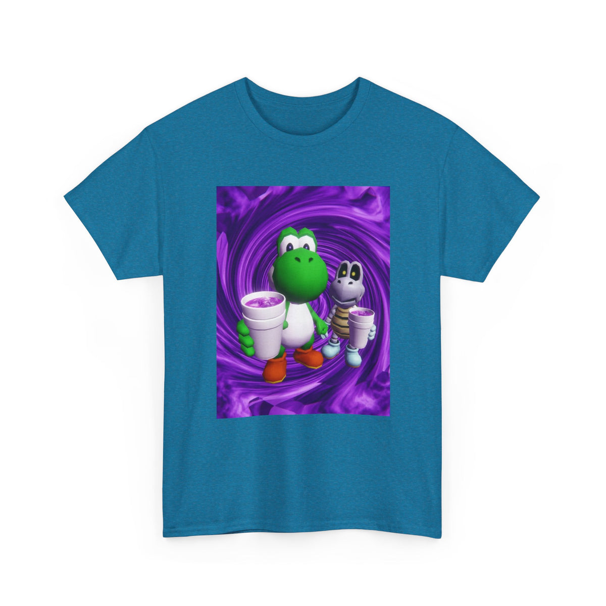 Yoshi And Dry Bones Sipping Purple Tee