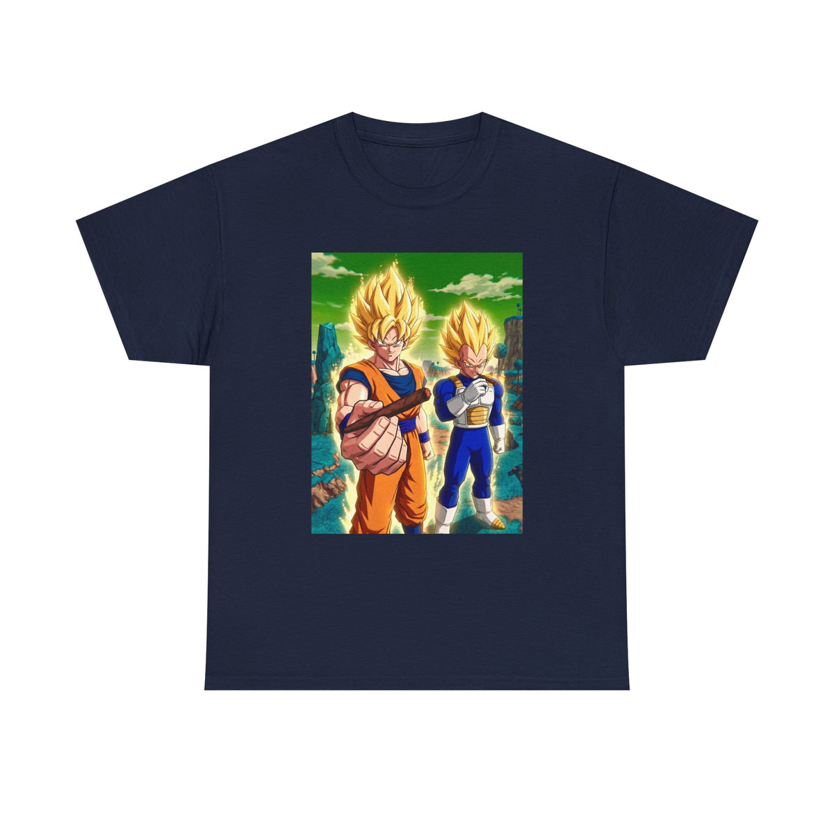 Goku and Vegeta Powering Up With Blunts