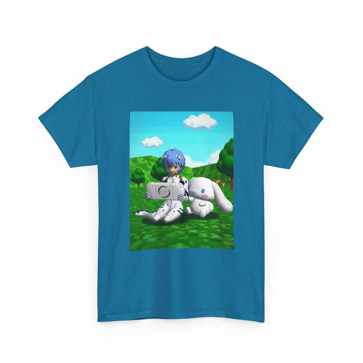 Rei Ayanami Gaming with Cinnamoroll Tee