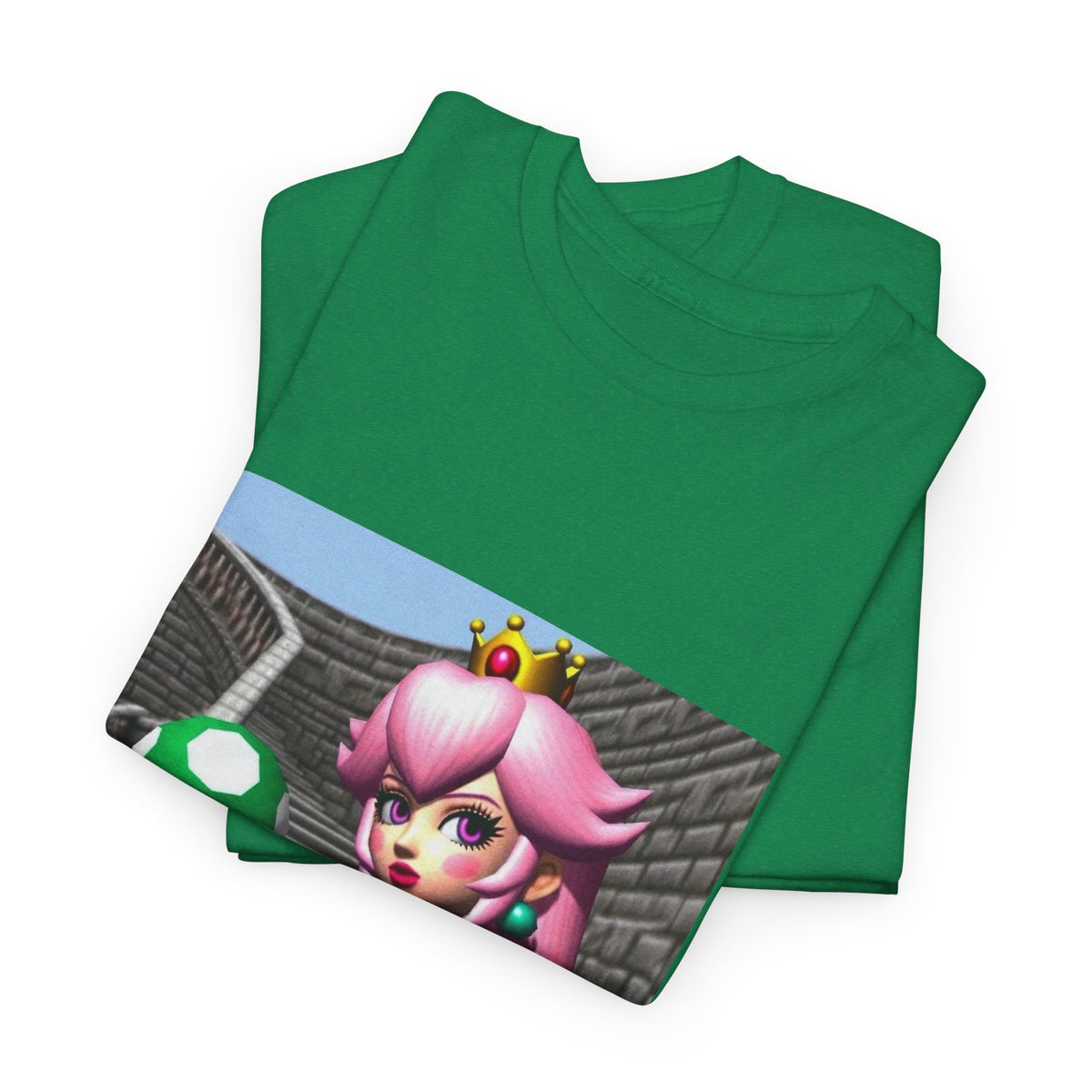Goth Peach Holding A Green Mushroom Tee