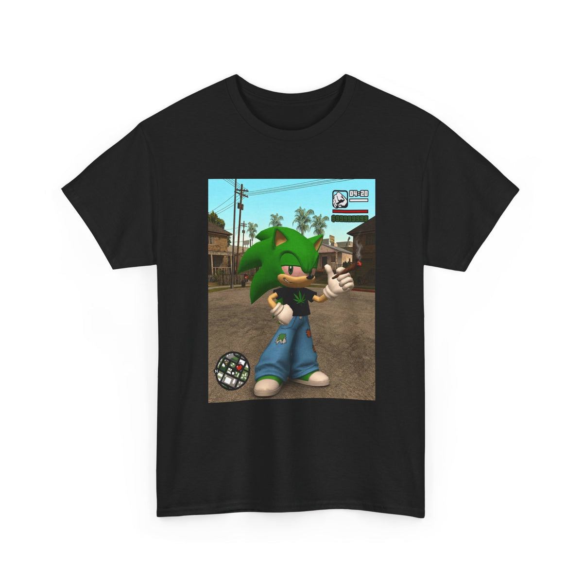 Stoned Green Hedgehog Blazing In Grove Street