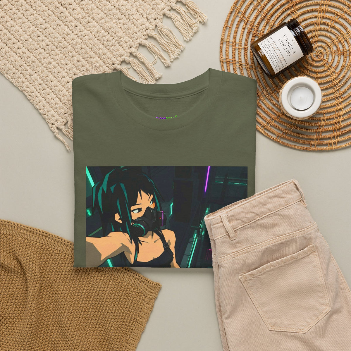 Green Horizon Blur Graphic Tee