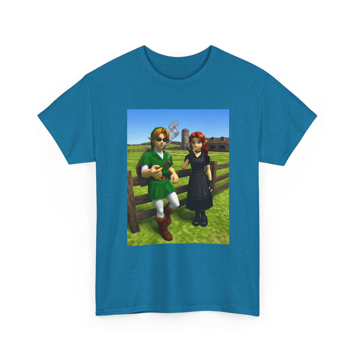 Link And Malon Smoking On The Farm Tee