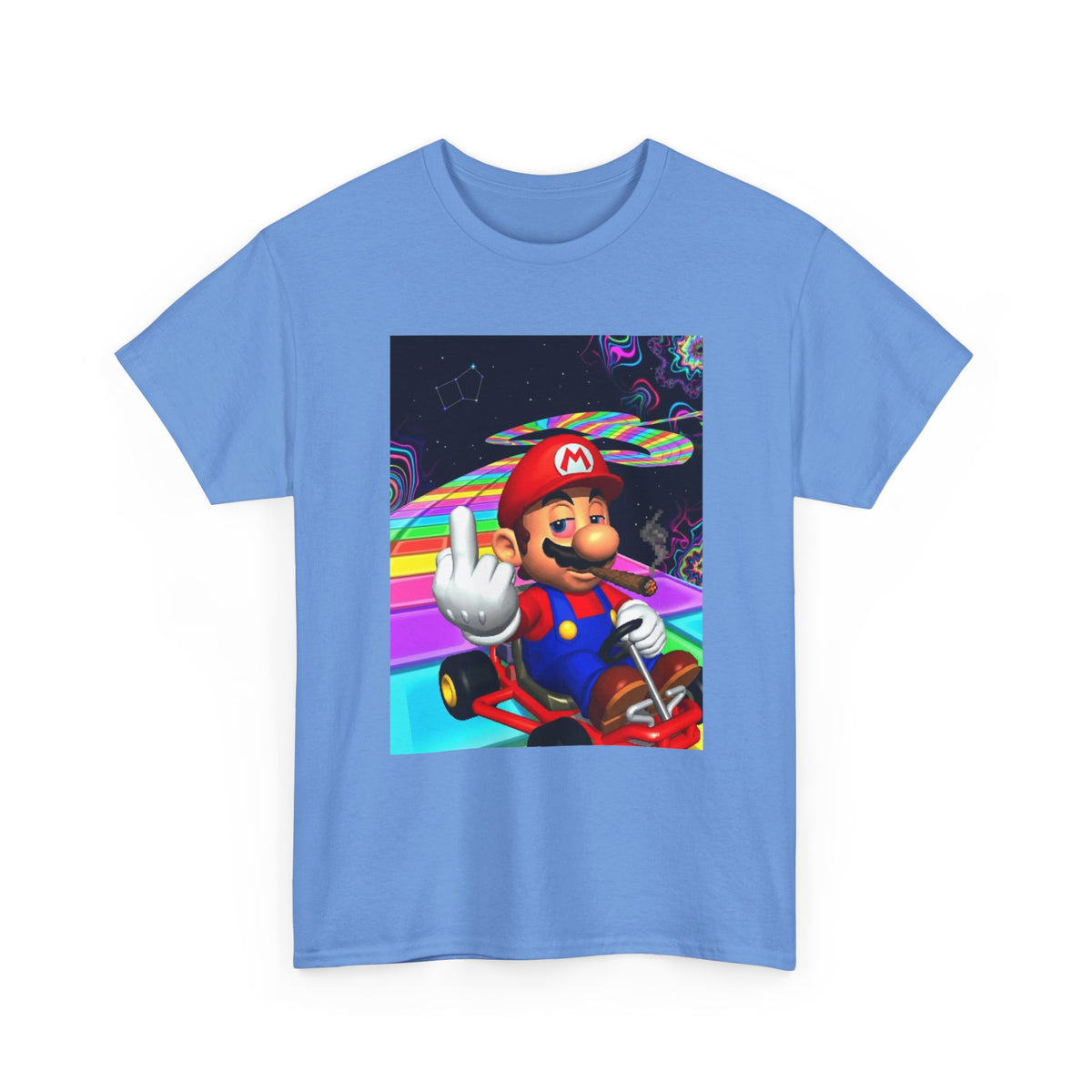 Stoned Plumber Flipping Off On Rainbow Road