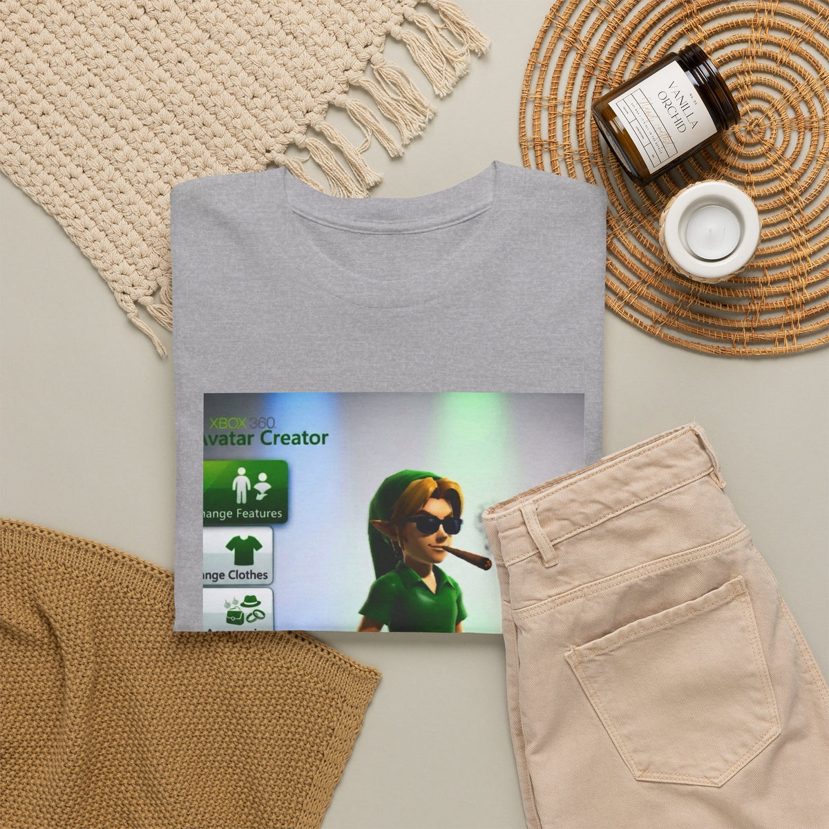 Xbox Avatar Link Smoking Blunt Tee