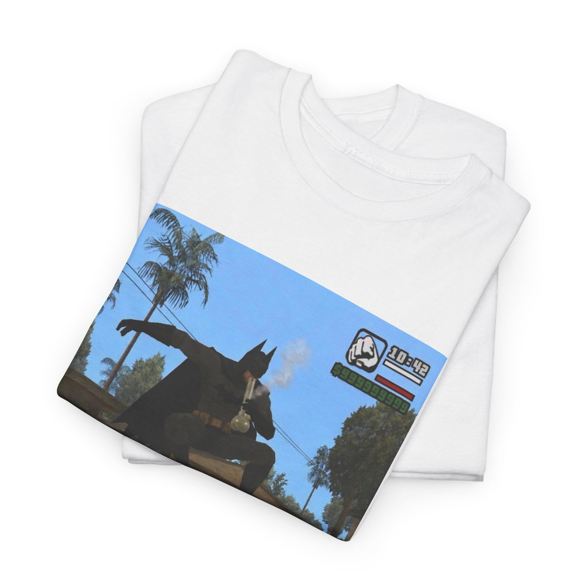 Batman Smoking Bong Skateboard Stunt Tee