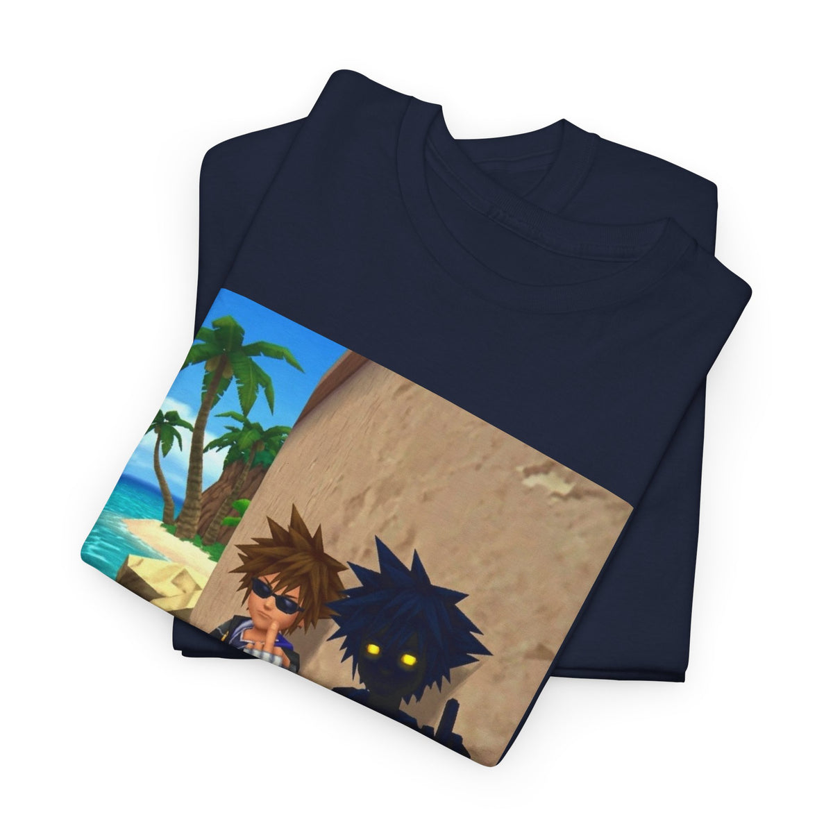 Sora And Shadow Flipping Off On Beach