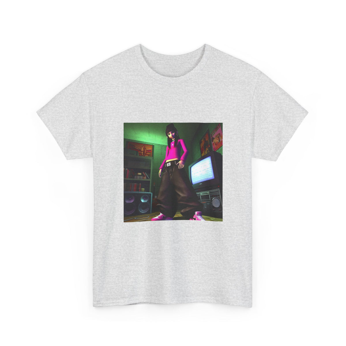 Y2K Vibe Girl In Her Room Tee