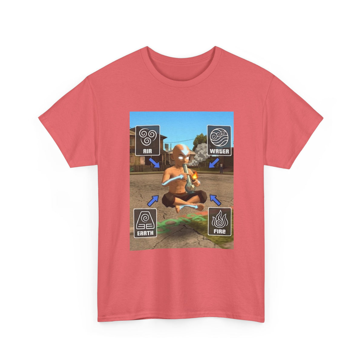Avatar Character Floating While Smoking Bong Tee