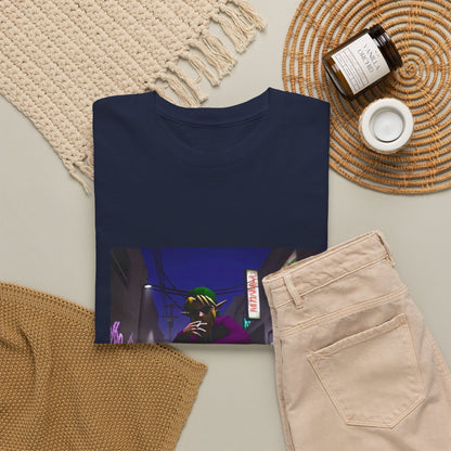 Skater Link Smoking In Neon Alley Tee (Design 8)