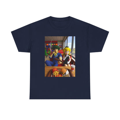 Spike and Peach Smoking Fast Food Tee