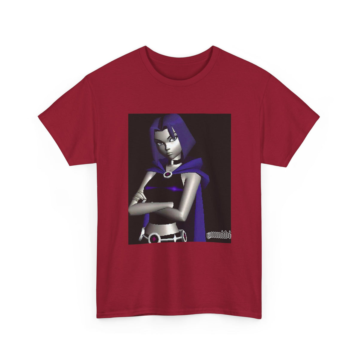 Pixelated Raven Standing Arms Crossed Tee