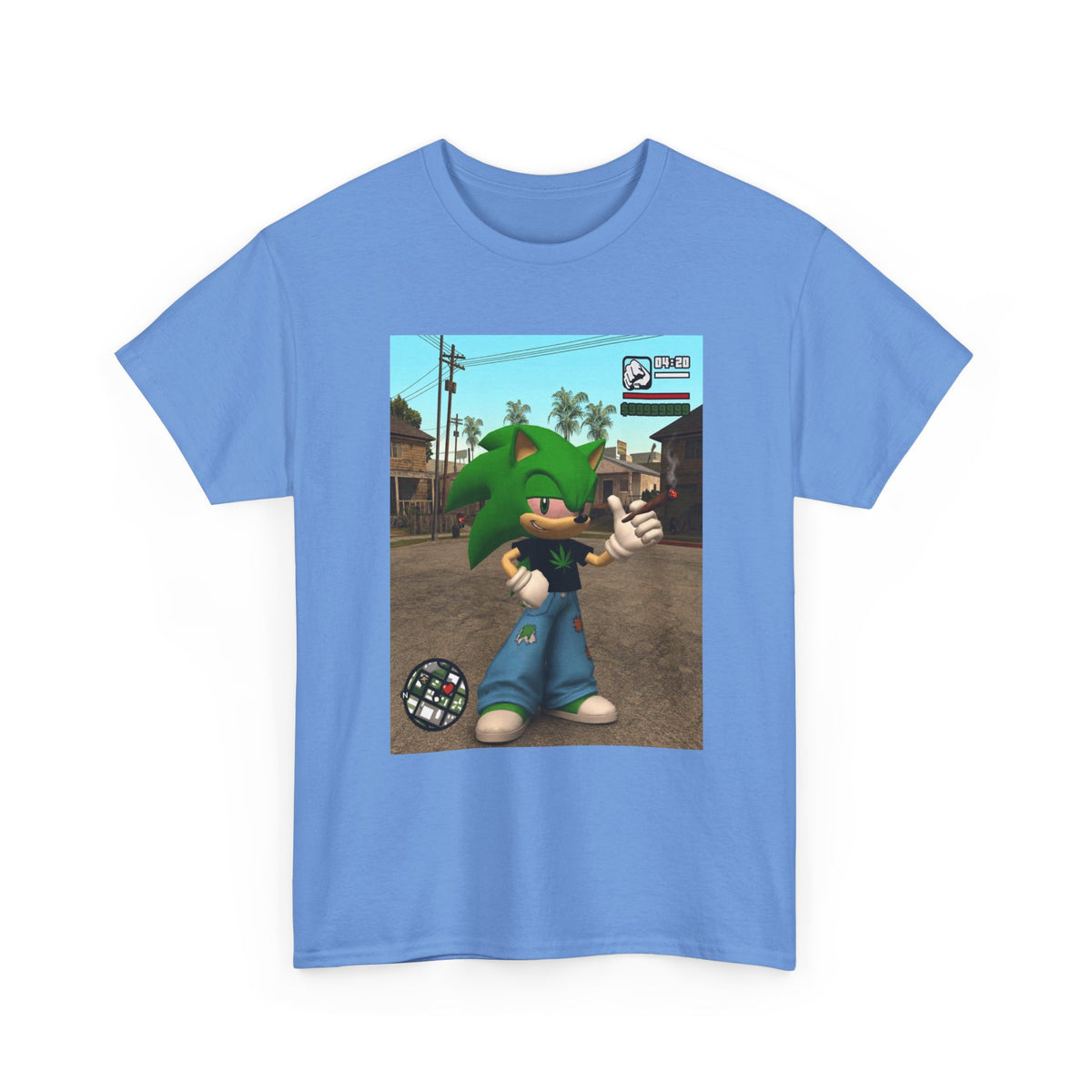 Stoned Green Hedgehog Blazing In Grove Street
