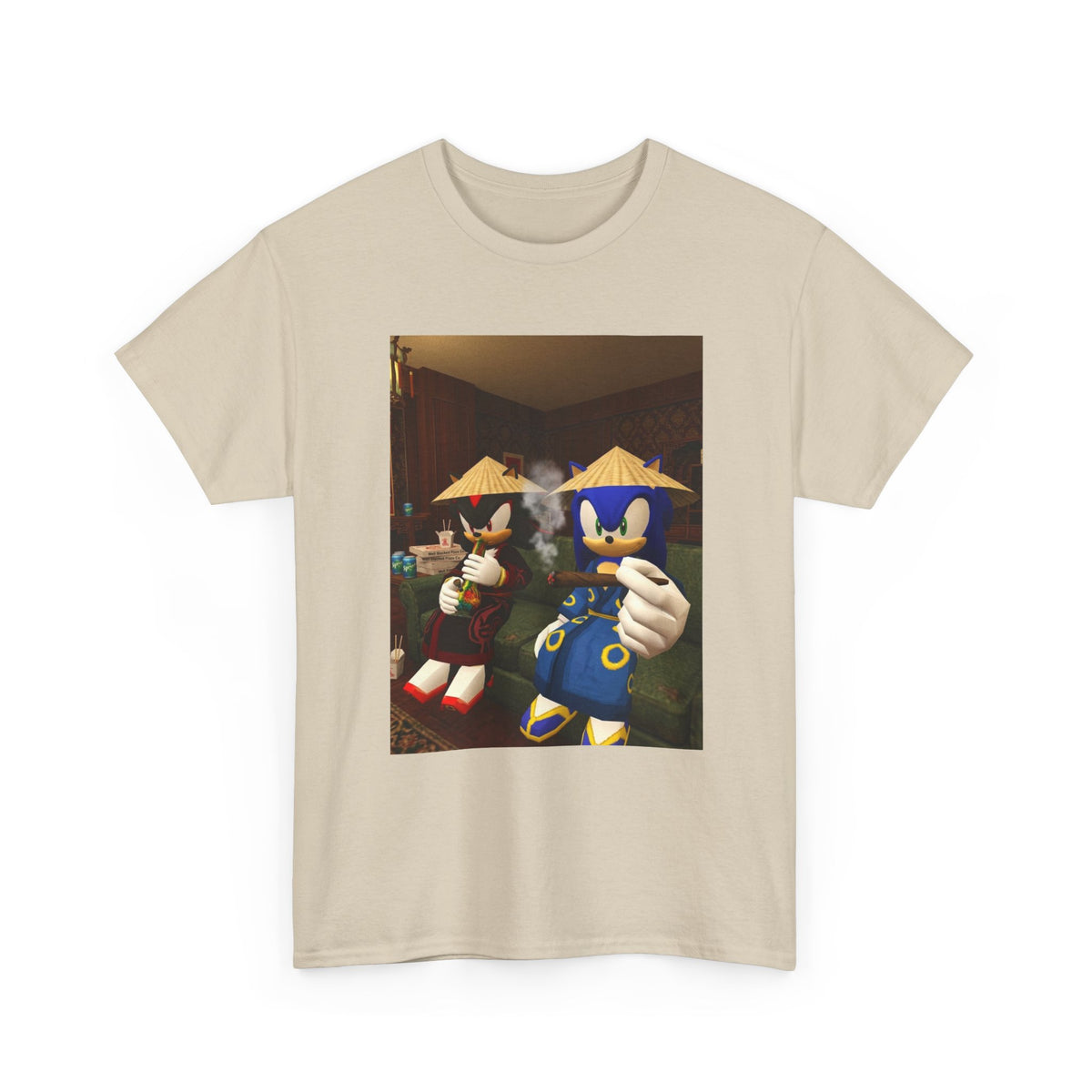 Sonic And Shadow Chilling And Smoking Tee (Design 5)