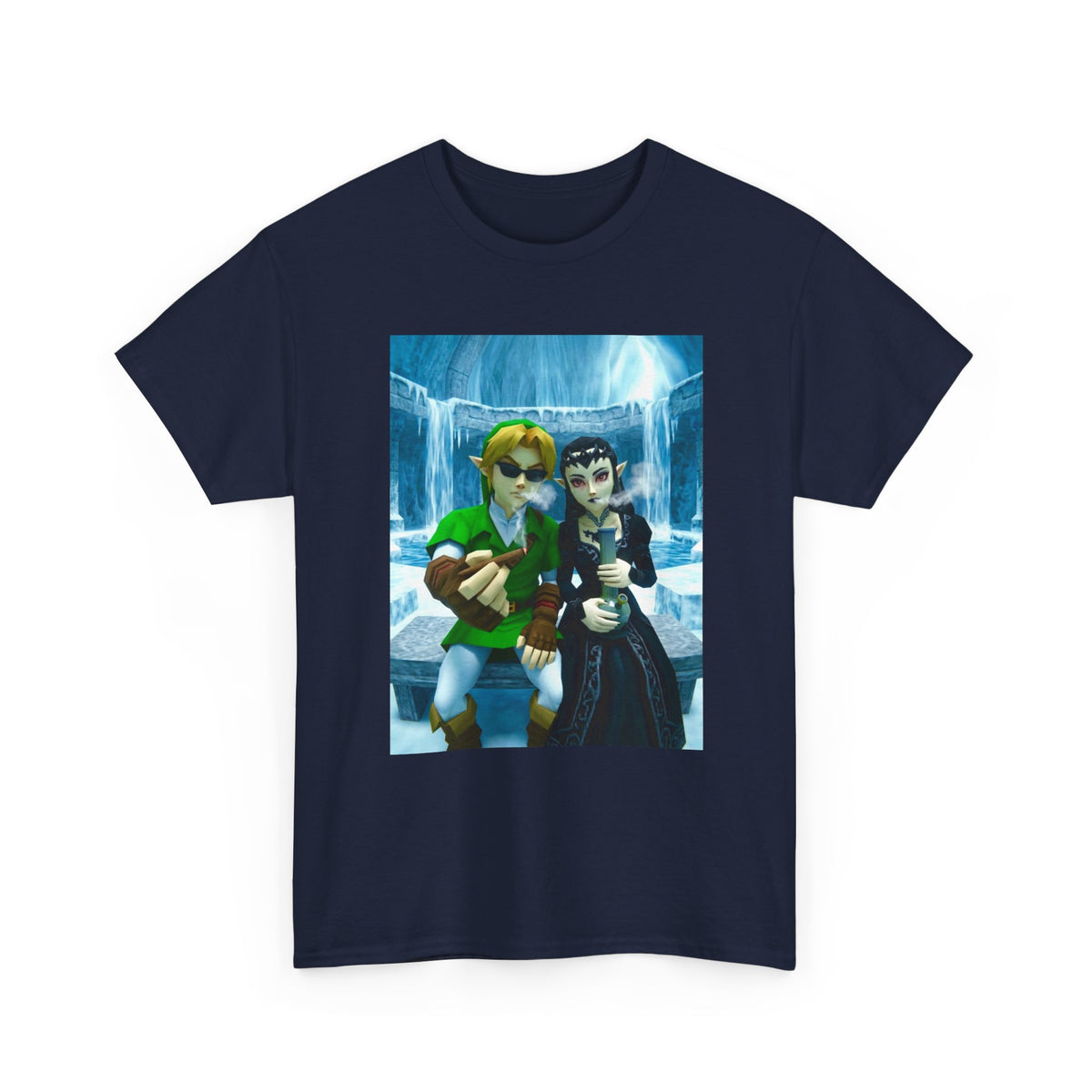 Link And Zora Chilling In Ice Cavern