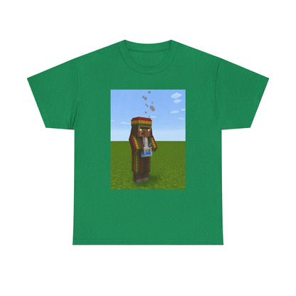 Rasta Minecraft Villager Smoking Tee