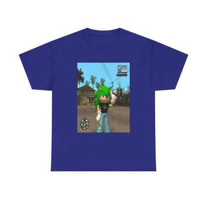 Chill Green Hedgehog Smoking Blunt Tee