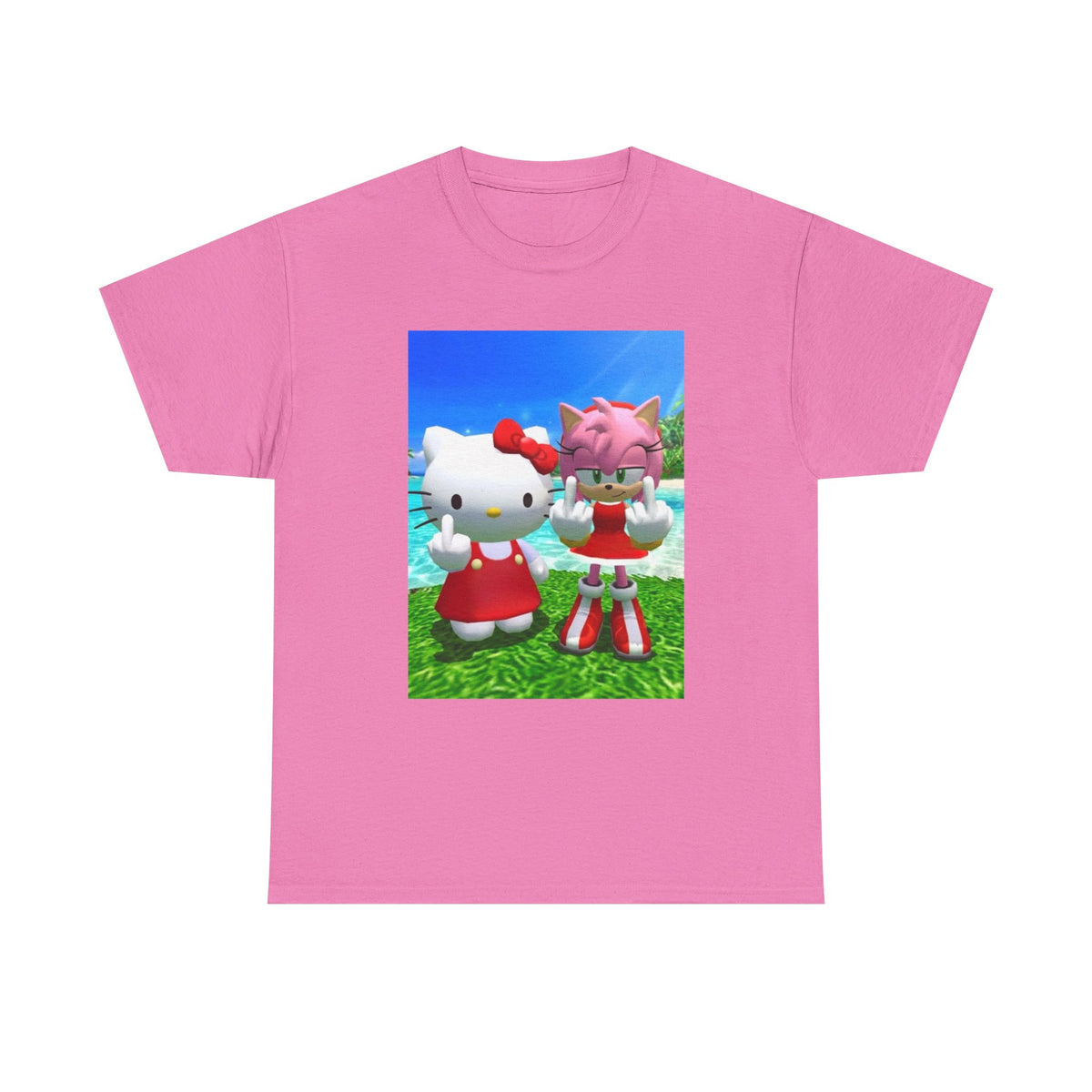 Hello Kitty and Amy Flipping Off Tee