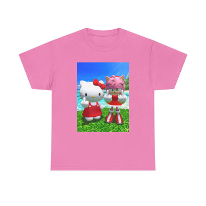Hello Kitty and Amy Flipping Off Tee