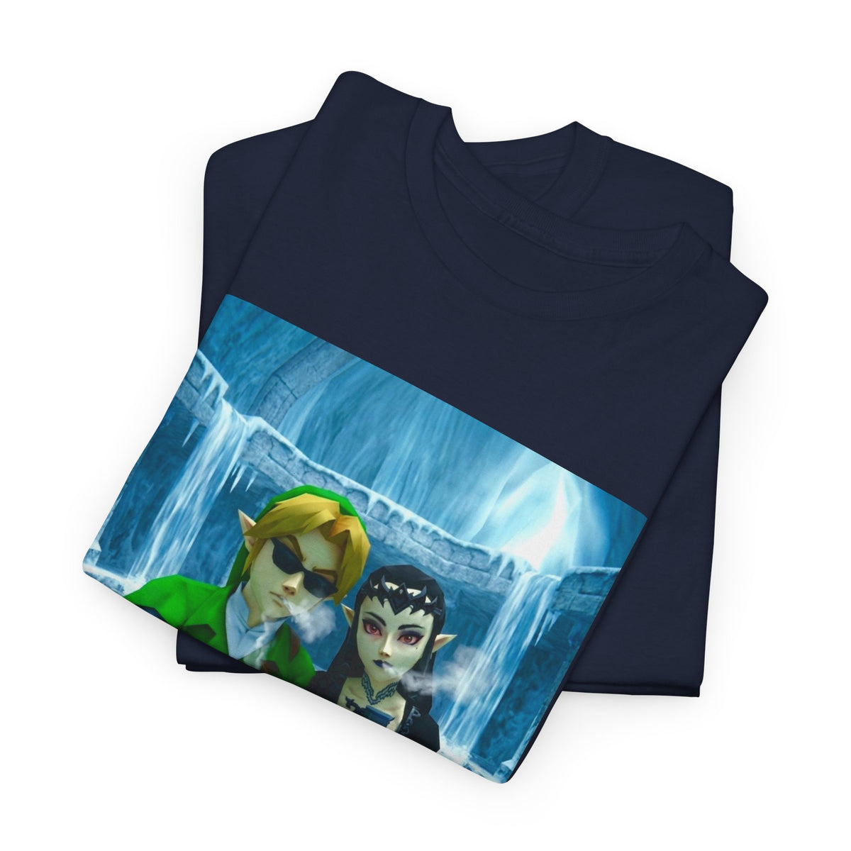 Link And Zora Chilling In Ice Cavern