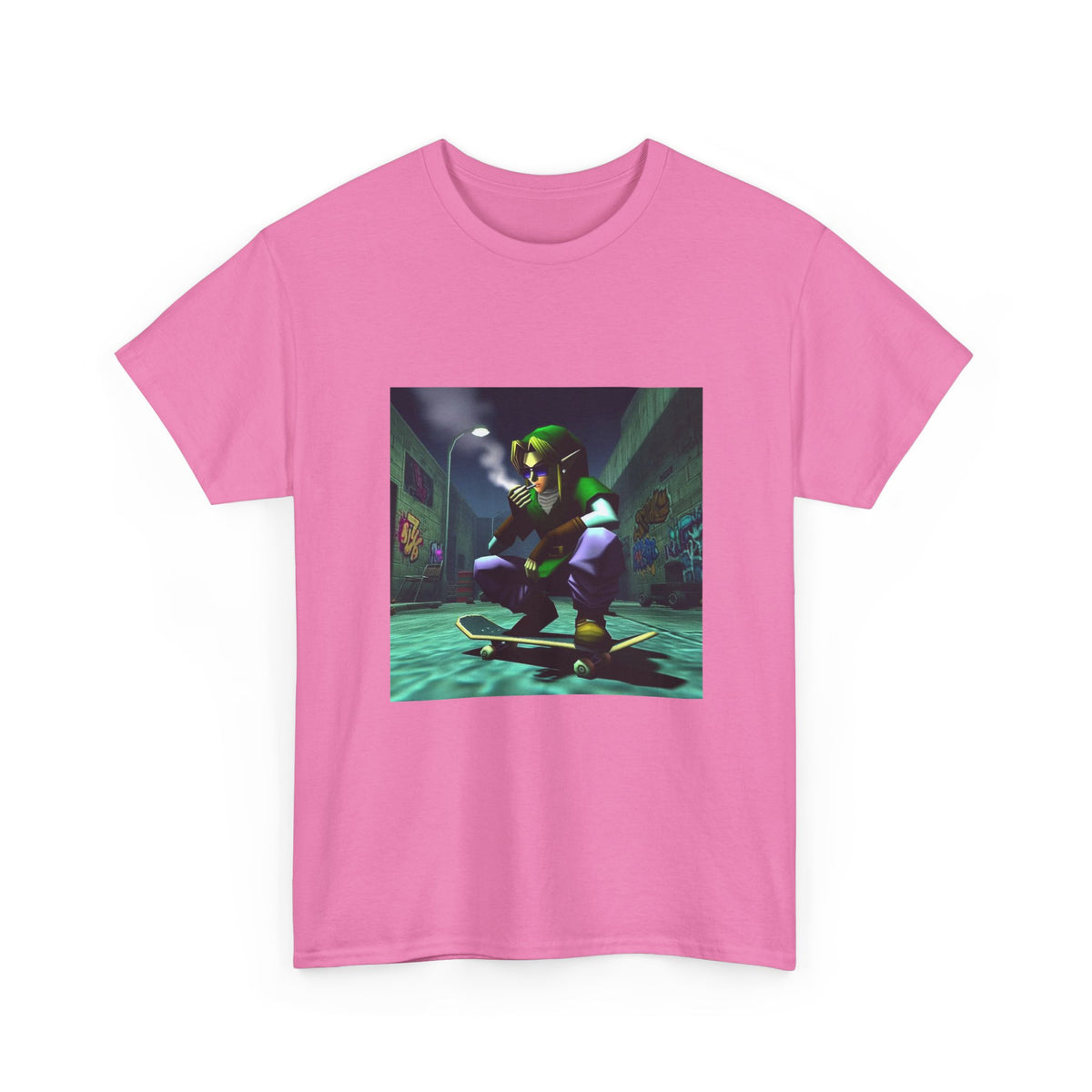 Skater Link Smoking In Dark Alley Tee
