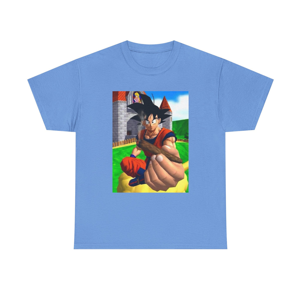 Goku Offers a Blunt at Peach's Castle