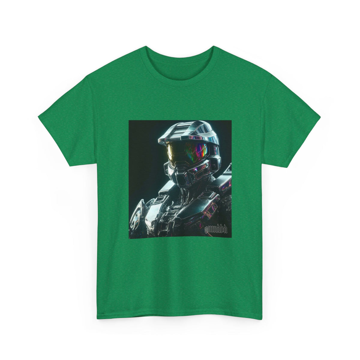 Chrome Cybernetic Commander With Rainbow Visor