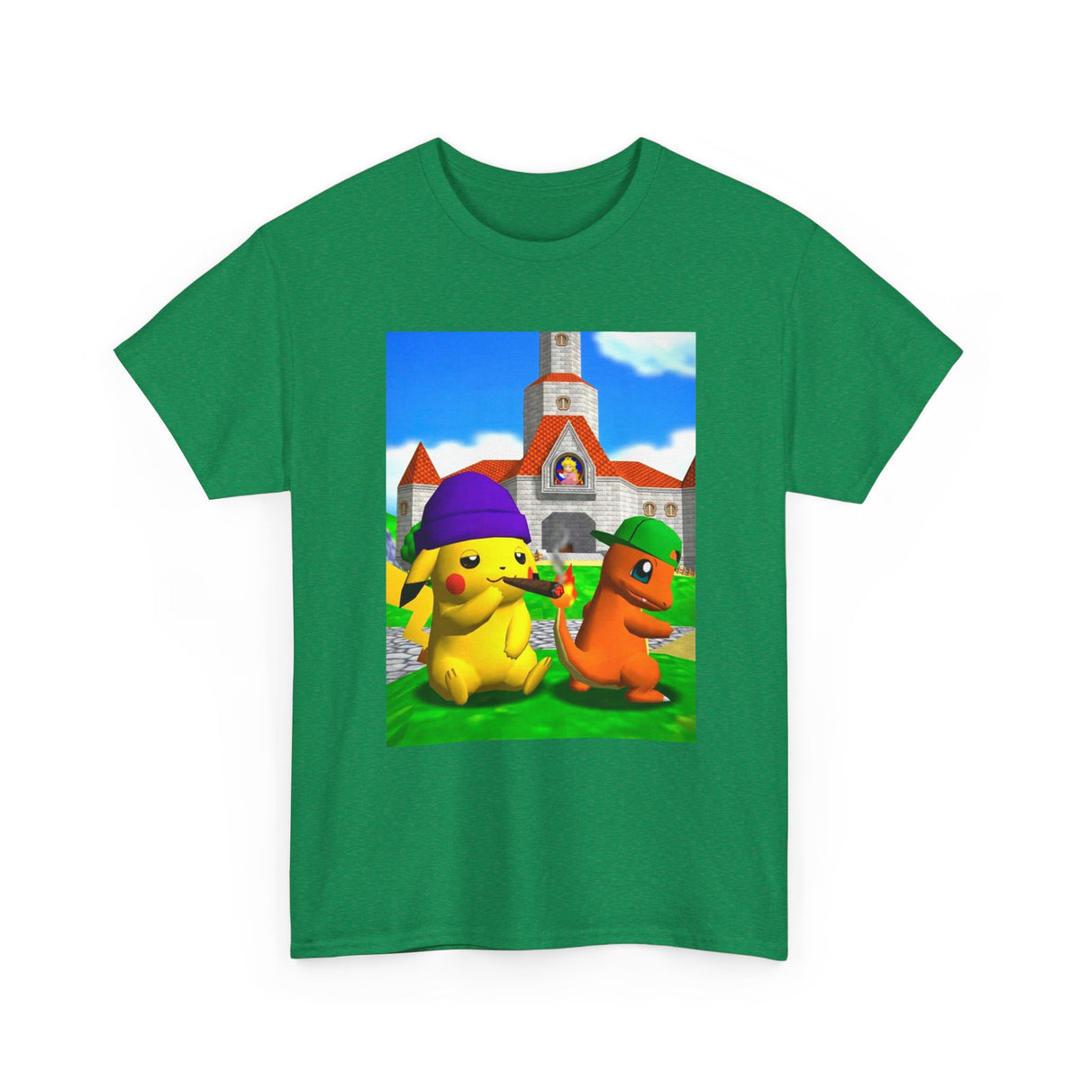 Pikachu And Charmander Chilling At Peach's Castle Tee