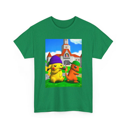 Pikachu And Charmander Chilling At Peach's Castle Tee