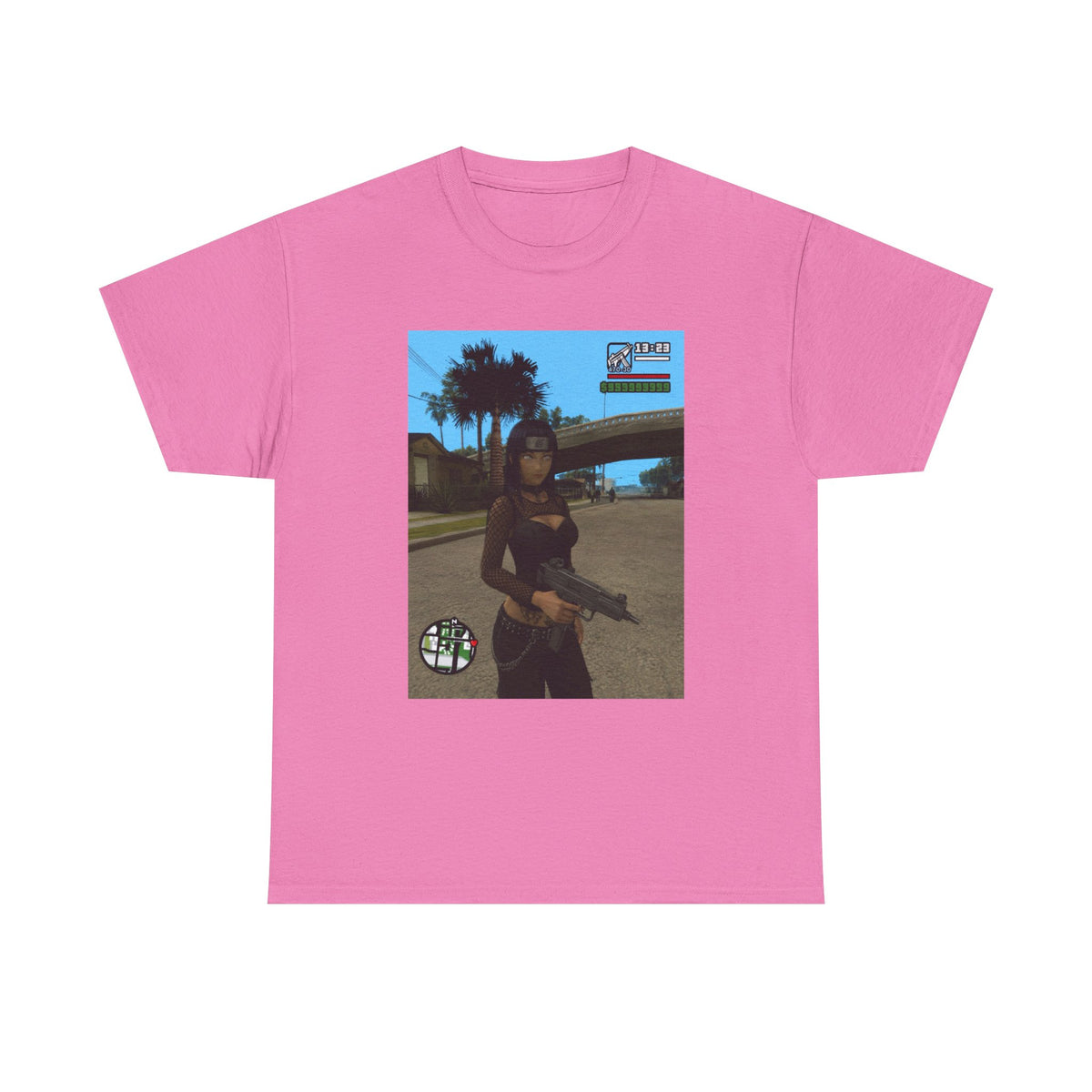 Anime Assassin Girl Holding Gun Tee