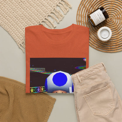 Blue Toad Flipping Off On Rainbow Road Tee