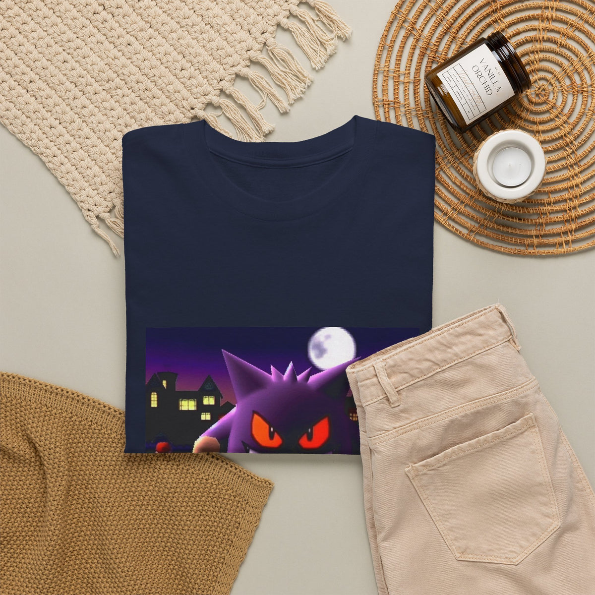 Gengar Lurking Under Moonlight Tee