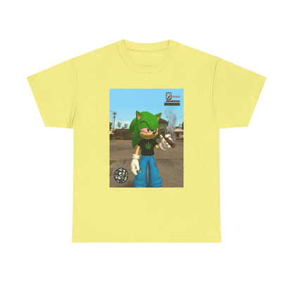 Green Hedgehog Smoking Blunt In San Andreas Tee