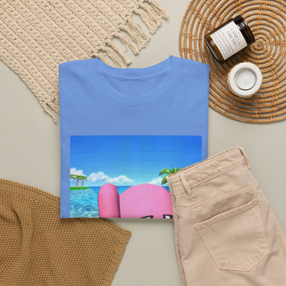 Kirby Giving The Finger Island Scene Tee