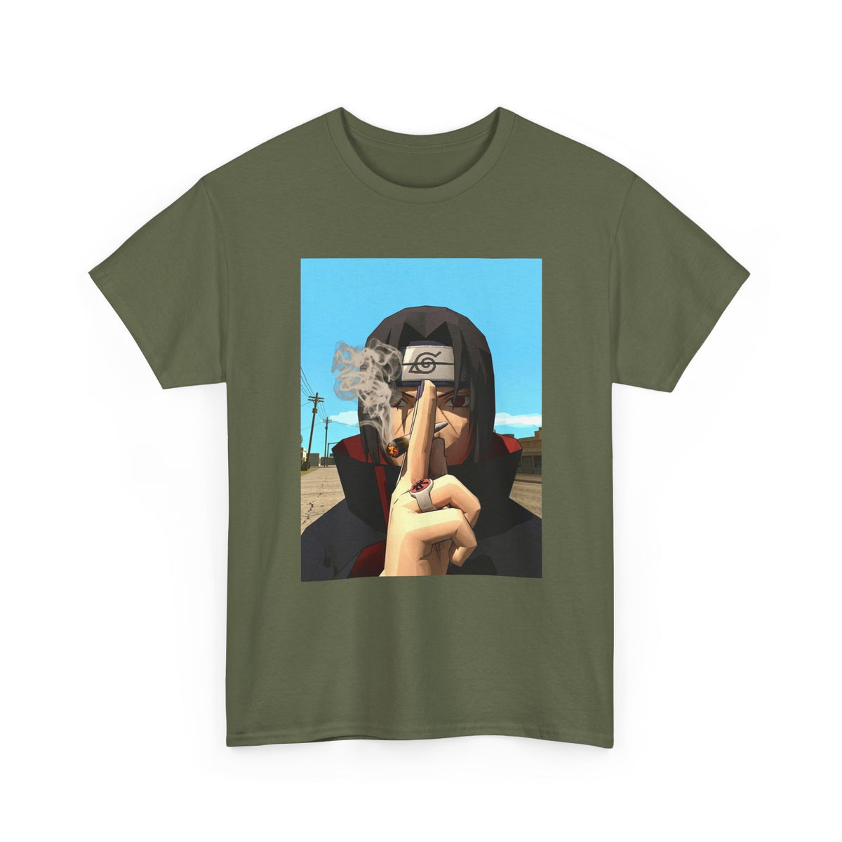 Itachi Uchiha Smoking Cigar Streetwear Tee