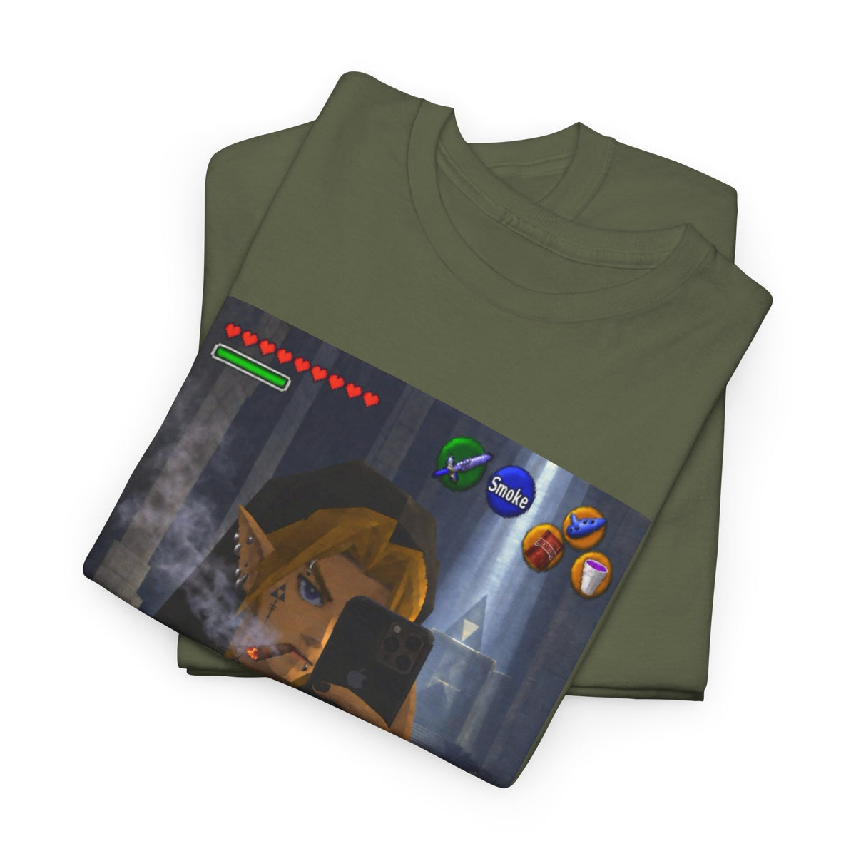 Edgy Link Smoking Selfie Tee